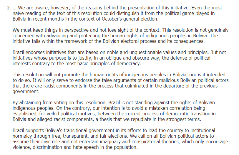 Brazil's footnote on the resolution.