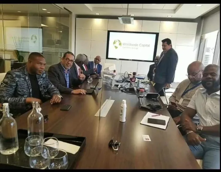 A photo showing a meeting in a hotel in Santo Domingo, supposedly part of the plot against Haitian President Jovenel Moïse